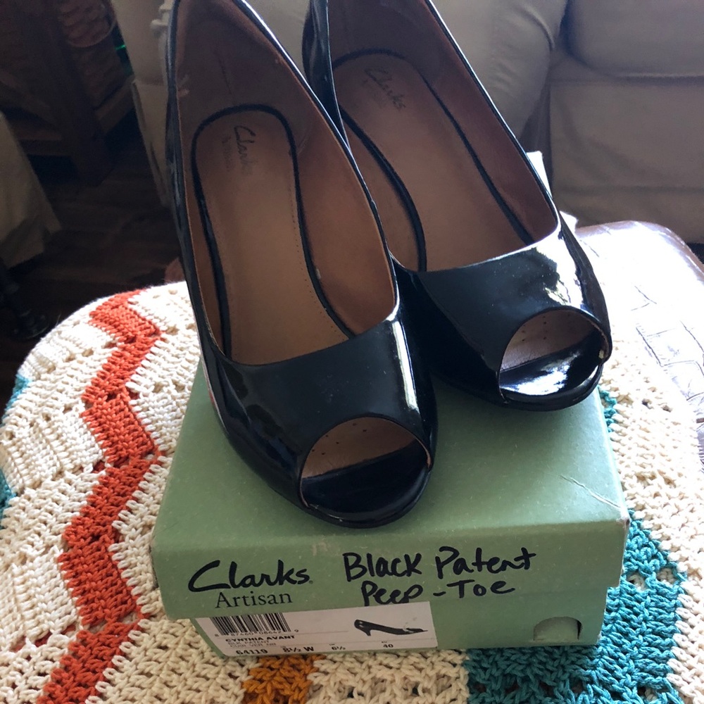 EUC Clark’s Peeptoe Heels